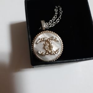 Authentic Chanel button necklace